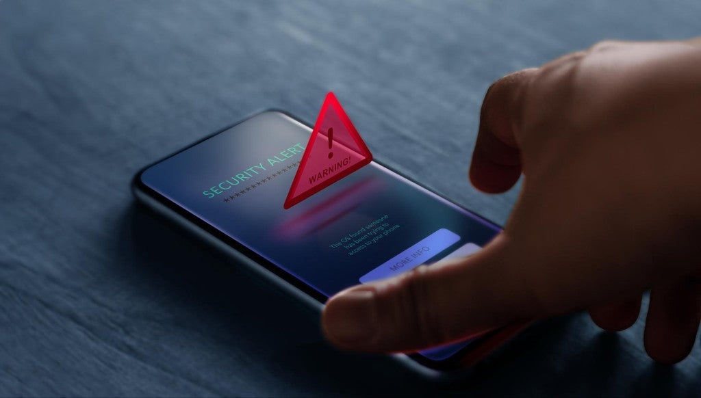 Alerte de sécurité reçue sur smartphone