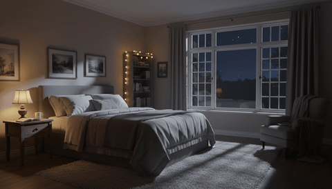 Chambre protégée par un scénario de sécurité nocturne